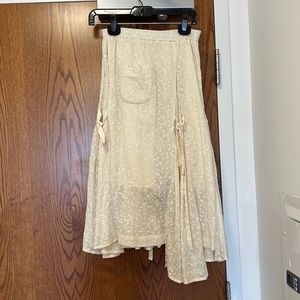 Renli Su Made in UK ivory cotton skirt Medium SSENSE